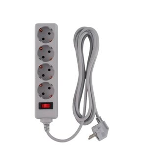  Сетевой фильтр Buro 400SL-1-G 1.5м (4 розетки) серый 