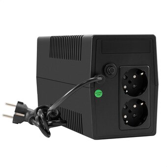  ИБП ExeGate Power NB-650.LED.AVR.2SH (EX299484RUS) 650VA/390W, LED, AVR, 2*Schuko, батарея 12V 7Ah, Black 