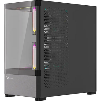  Корпус Formula Crystal U1M Cosmic черный без БП mATX 1xUSB3.0 audio bott PSU 