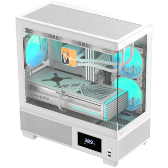  Корпус Formula V Line Crystal E1M White, MATX, USB3.0*2, Switch Display Panel 