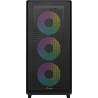  Корпус Ocypus Gamma C60 BK ARGB, ATX, USB3.0*1+USB2.0*2, Front 3x120mm ARGB, Rear 1x120mm ARGB 