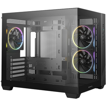  Корпус Deepcool CG330 3F без БП, боковое окно (панорама), 3x120mm ARGB PWM вентилятора, черный, mATX 