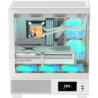  Корпус Formula V Line Crystal E1 White, ATX, Type-C*1, USB3.0*2, Switch Display Panel 