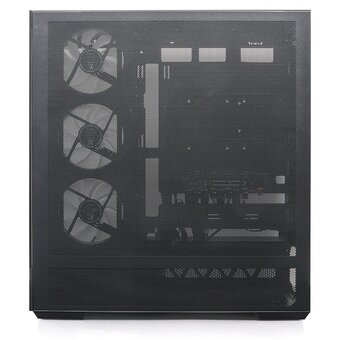  Корпус XASTRA Q700 7ARGB-FS-C10-UC Black (Q700-7FS12A-C10-UC) ATX/Aquarium/Screewless/7x120mm ARGB PWM Daisy Chain FS fans/Argb+PWM HUB 10port/Type C 