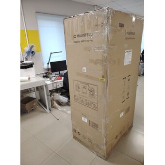  УЦ Холодильник MAUNFELD MFF191NFPW (плохая упаковка, смещение дверей, мал. царапина сбоку, замятие сзади внизу) 