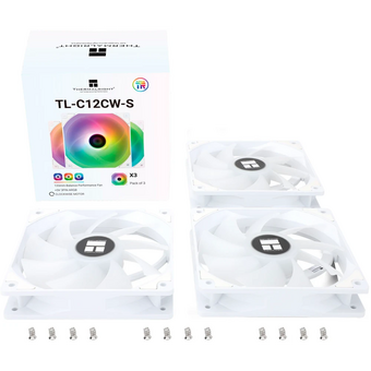  Комплект вентиляторов Thermalright TL-C12CW-S (Pack of 3) (TRTLC12CWS.3P) / ARGB / 120mm PWM 
