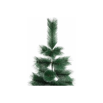  Ель новогодняя искусственная Золотая сказка 592051 Пышная 180см, с инеем и шишками, зеленая 