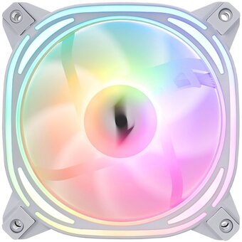  Вентилятор 1STPLAYER FB7 White (FB7-WH) / 120mm ARGB 3pin 5V PWM 4pin 12V 600-1800rpm 45.12cfm 47.2dBA / BULK 