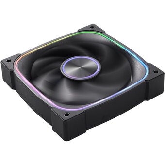  Вентилятор 1STPLAYER FN7 Black (FN7-BK) / 120mm ARGB 3pin 5V PWM 4pin 12V 600-1800rpm 39.4cfm 28.95dBA / Bulk 