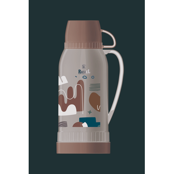  Термос Rashel R-39/180 серый/голубой 