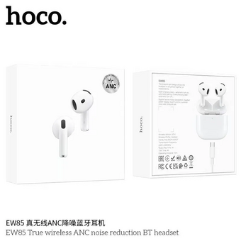  Наушники bluetooth HOCO EW85 True wireless ANC noise reduction BT headset белый 