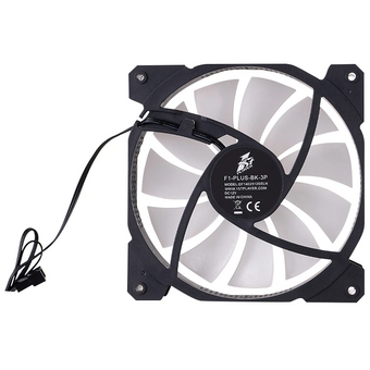  Вентилятор 1STPLAYER F1-Plus Black (F1-Plus-BK-3P) / 140mm FRGB 3pin 12V 900rpm 46.69cfm 21dBA / Bulk 