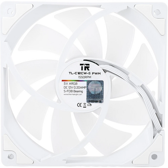  Комплект вентиляторов Thermalright TL-C12CW-S (Pack of 3) (TRTLC12CWS.3P) / ARGB / 120mm PWM 