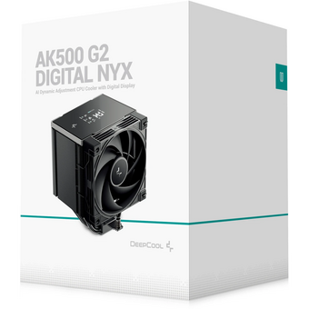  Кулер DEEPCOOL AK500 G2 Digital NYX LGA1851/1700/1200/115X/AM5/AM4 (TDP 240W, PWM, Fan 120mm, 5 тепл. трубок, Copper Base, черный) RET 