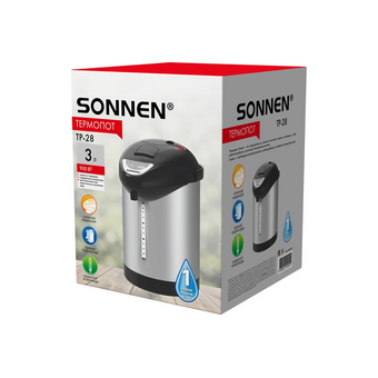  Термопот SONNEN TP-28 черный/серебро 