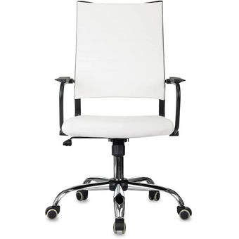  Кресло руководителя Бюрократ CH Balance SL W-PU L Line белый экокожа крестов. металл хром 
