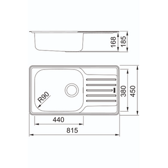  Кухонная мойка Franke LNX 611-82 нерж 