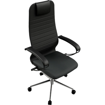  Кресло Метта SU-B-10 (ZE4.12.1.2A2) черный сиденье черный сетка с подголов. крестов. металл хром 