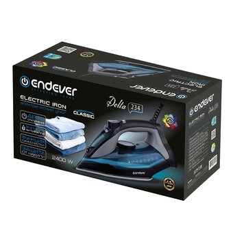  Утюг ENDEVER Delta-234 черный/лазурно-синий 