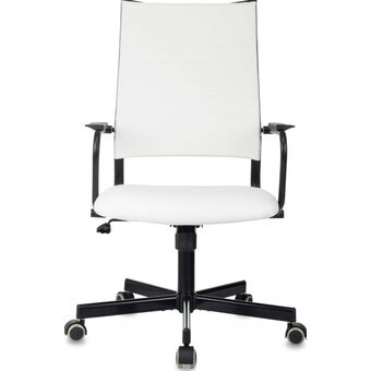  Кресло руководителя Бюрократ CH Balance W-PU белый экокожа крестов. металл черный 