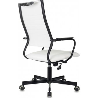  Кресло руководителя Бюрократ CH Balance W-PU белый экокожа крестов. металл черный 