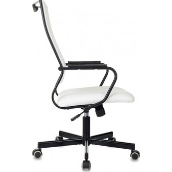  Кресло руководителя Бюрократ CH Balance W-PU белый экокожа крестов. металл черный 