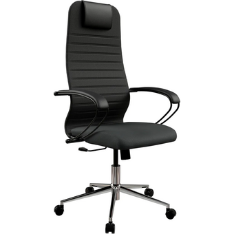  Кресло Метта SU-B-10 (ZE4.12.1.2A2) черный сиденье черный сетка с подголов. крестов. металл хром 