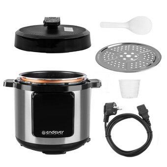  Скороварка-мультиварка Endever Vita-133 черный/стальной 