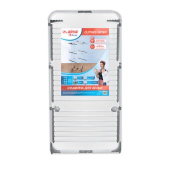  Сушилка для белья Laima Home 700472 High-Rise раскладная 3 уровня, 30 метров, на колесах 