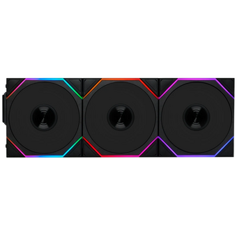  Комплект вентиляторов (3шт.) Lian Li Uni Fan TL Wireless 120 Reverse Blade (G99.12RTL1W3B.R0) / 12RTL1W3B Black / 120x124x28мм (PWM, ARGB, 2300 об/м) 