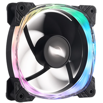  Вентилятор 1STPLAYER FS7R Black (FS7R-BK) / 120mm Reverse ARGB 3pin 5V PWM 4pin 12V 600-800rpm 47.65cfm 32.2dBA / Bulk 