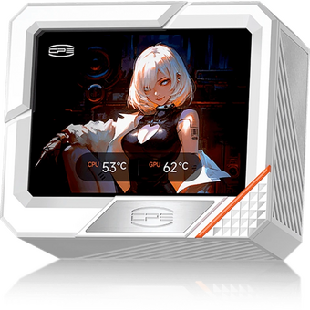  СВО PCCOOLER GT360 Display (gt360-whawxy-gl), LCD, 4-pin, ARGB, 120мм, белый, retail 