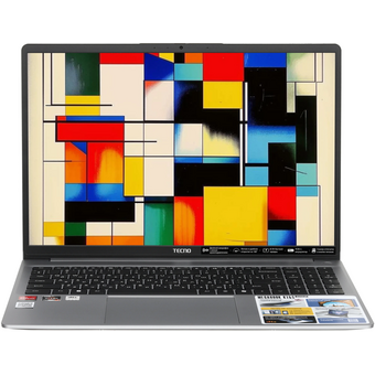  Ноутбук TECNO MegaBook K16SDA (71003300468) AMD Ryzen 7 5825U/16Gb/SSD1Tb/16"/IPS/WUXGA/1920x1200/60Hz/Win11/Grey/1.75kg 