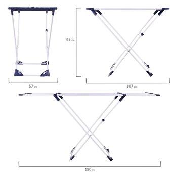  Сушилка для белья Laima Home 607808 раскладная, 3 сушильные зоны, 20 метров 