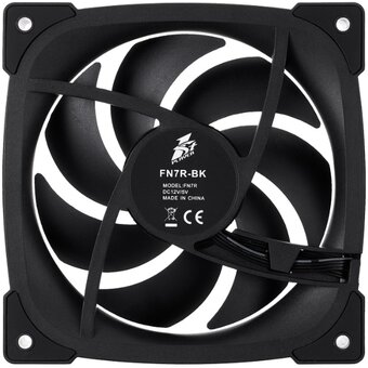  Вентилятор 1STPLAYER FN7R Black (FN7R-BK) / 120mm ARGB 3pin 5V PWM 4pin 12V 600-1800rpm 38.39cfm 31.28dBA / Bulk 