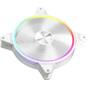  Вентилятор 1STPLAYER FO7-14 White (FO7-14-WH) / 140mm ARGB 3pin 5V PWM 4pin 12V 700-1800rpm 76.25cfm 36.64dBA / Bulk 