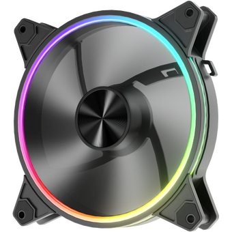  Вентилятор 1STPLAYER FO7R-14 Black (FO7R-14-BK) / 140mm Reverse ARGB 3pin 5V PWM 4pin 12V 700-1800rpm 76.25cfm 36.64dBA / Bulk 