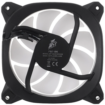  Вентилятор 1STPLAYER FB7 Black (FB7-BK) / 120mm ARGB 3pin 5V PWM 4pin 12V 600-1800rpm 45.12cfm 47.2dBA / Bulk 
