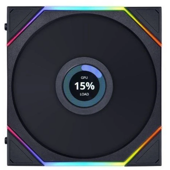  Вентилятор Lian Li Uni Fan TL Wireless LCD 140 (G99.14TLLCD1W1B.R0) / 14TLLCD1W1B Black / 140x140x28мм (PWM, ARGB, 1600 об/мин (Max.), 28,5dBa) 