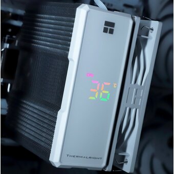  Кулер Thermalright Assassin X 120 R Digital White LGA115X/1200/1700/1851 (120mm PWM Fan, 4 тепл. трубки 6мм) / TRAX120RDW 