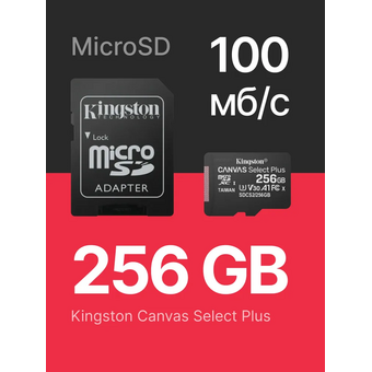  Карта памяти Kingston Canvas Select Plus SDCS3/256GBSP microSDXC 256GB V10 A1 w/o adapter 