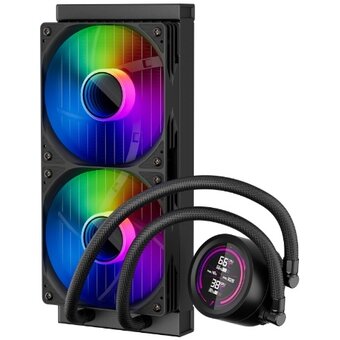  СВО 1STPLAYER TS4 240 Black (TS4-240-BK) / 2x120mm, ARGB, IPS display 