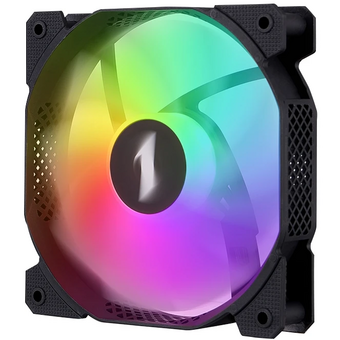  Вентилятор 1STPLAYER F7R Black (F7R-BK) / 120mm Reverse ARGB 3pin 5V PWM 4pin 12V 600-1800rpm 56.34cfm 36.99dBA / Bulk 
