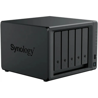  Сетевое хранилище Synology DS1525+ (5x2.5"/3.5" SATA, 2хM.2 2280 NVMe SSD, Ryzen V1500B-2.2GHz, 8GB DDR4, 2x2,5 Гбит/с) 