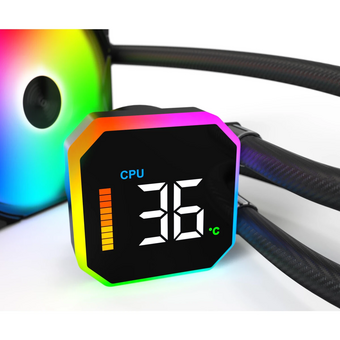  СВО Montech HyperFlow Digital 360 Black / 3x120mm ARGB fans 