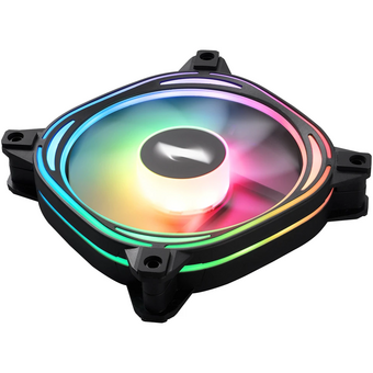  Вентилятор 1STPLAYER FB7R Black (FB7R-BK) / 120mm ARGB 3pin 5V PWM 4pin 12V 600-1800rpm 37.65cfm 38.67dBA / Bulk 