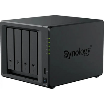  Сетевое хранилище Synology DS925+ (4x2.5"/3.5" SATA HDD/SSD, AMD Ryzen R1500B/4x2.2GHz, 4GB DDR4, 2x1 Гбит/с, 2xUSB) 