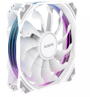  Вентилятор ALSEYE M120-PWA 120мм, 4-pin, 1700об/мин, 19.4 - 33.8 дБ, RGB, белый, Ret 