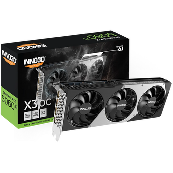  Видеокарта INNO3D RTX5060Ti ХЗ ОС 16GB (N506T3-16D7X-191073L) GDDR7 128bit 3xDP HDMI 3Fan RTL 