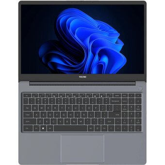  Ноутбук Tecno MegaBook K15SDA (71005000257) Ryzen 5 7430U 16Gb SSD512Gb AMD Radeon Graphics 15.6" IPS FHD (1920x1080) Win11Home grey WiFi BT 